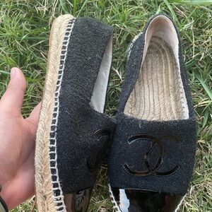 Chanel Black Espadrilles